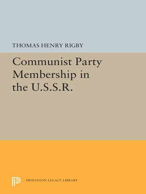 cover image of Communist Party Membership in the U.S.S.R.